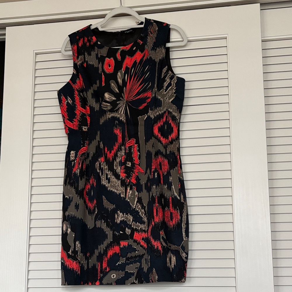 Tahari Cotton Abstract Print Dress, Size 12 Petite